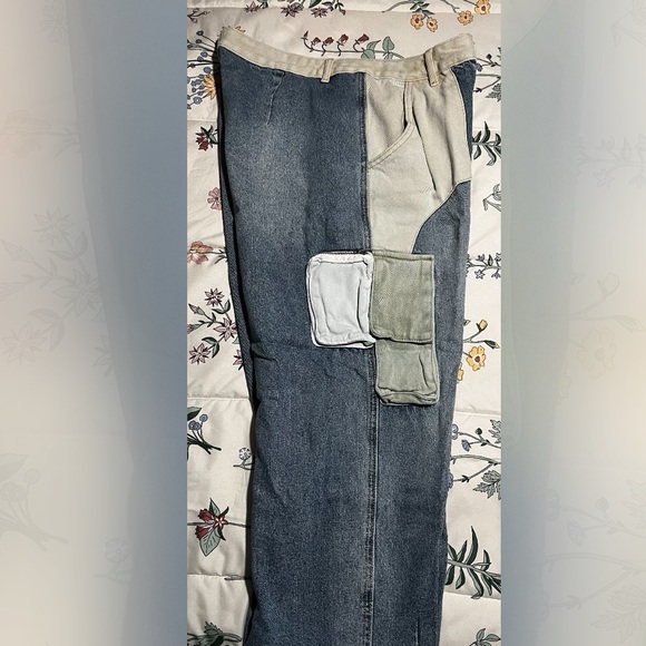 High waist wide leg cargo jeans - Picture 4 of 6